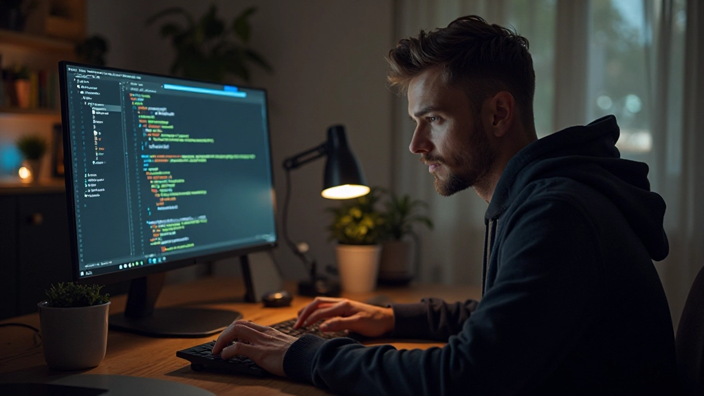 Flexible grid layout illustration showing CSS flexbox and grid concepts on monitor